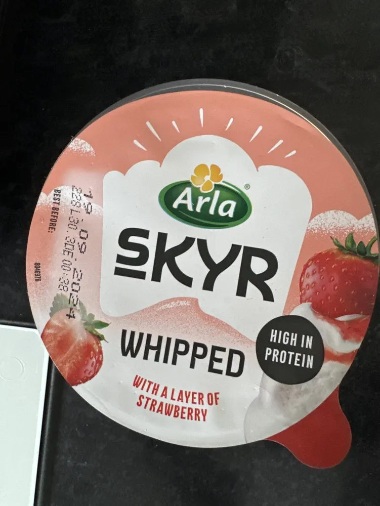 Skyr Strawberries And Cream Whipped Yogurt