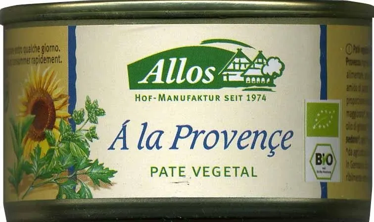Paté vegetal ecológico Á la Provençe