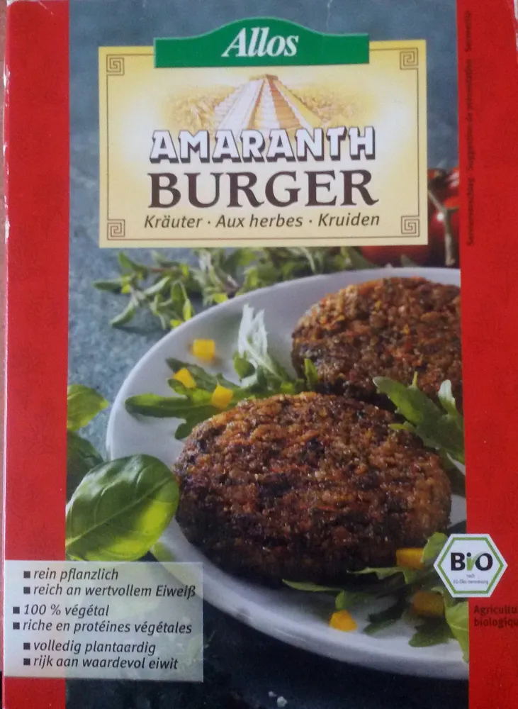 Amaranth burger aux herbes