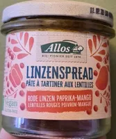 Pâte à tartiner aux lentilles paprika-mango