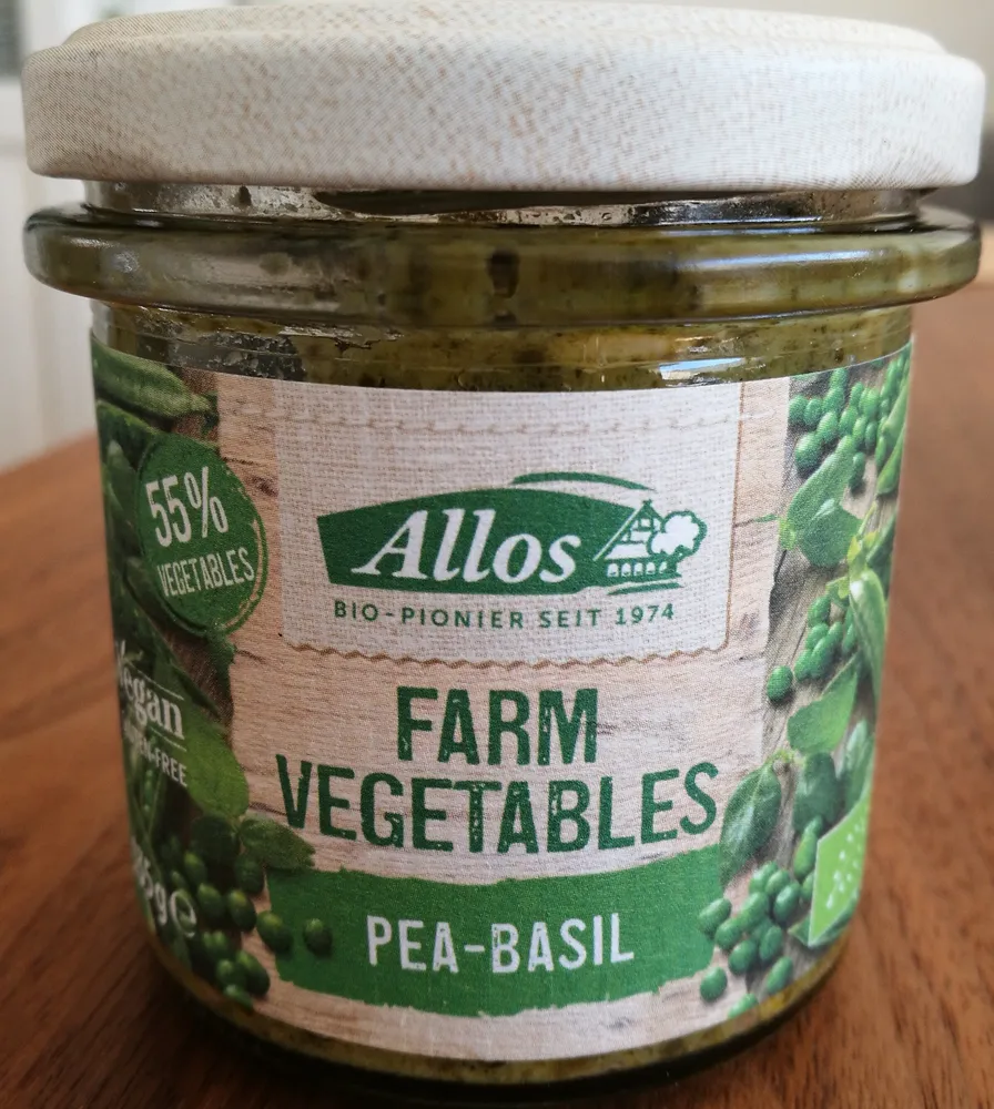 Pâte à Tartiner Petits Pois & Basilic Bio - 135G - Allos