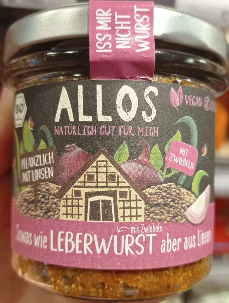 Pflanzlicher Brotaufstrich mit roten Linsen, Würzung nach Leberwurst-Art