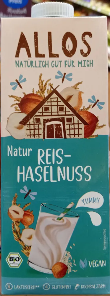 Drink Reis Haselnuss