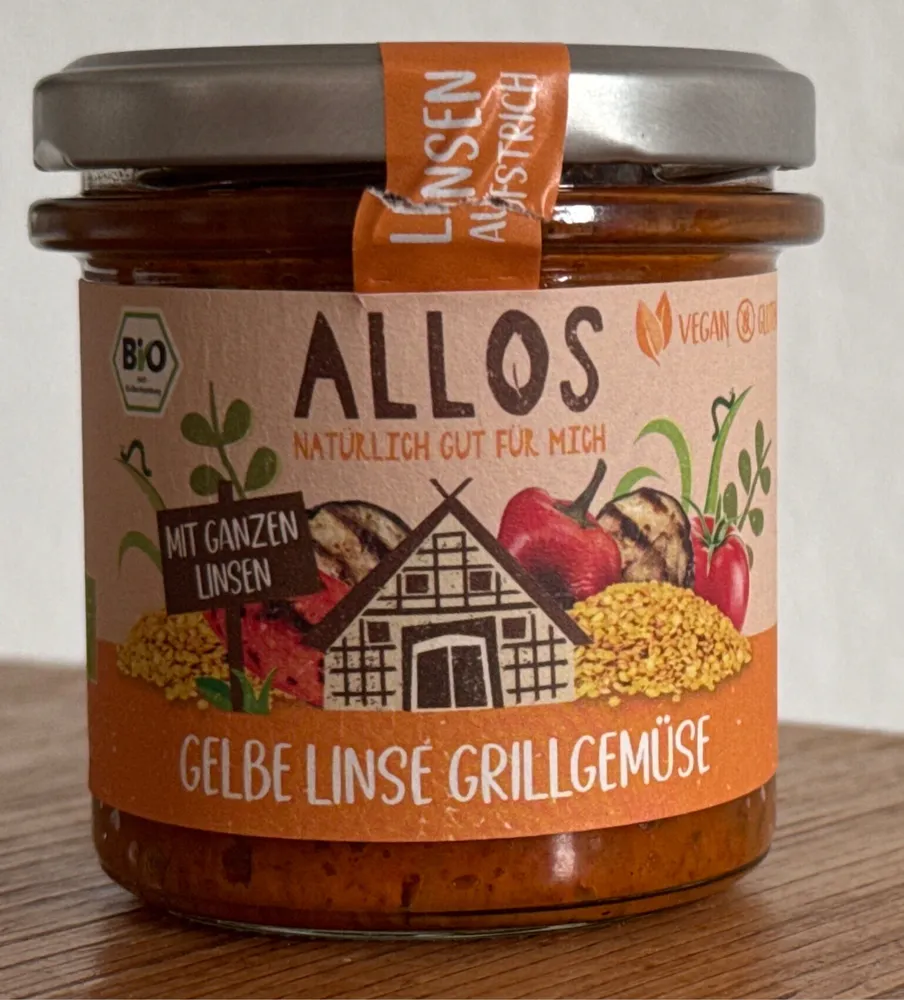 Linsen-Aufstrich Gelbe Linsen Grillgemüse