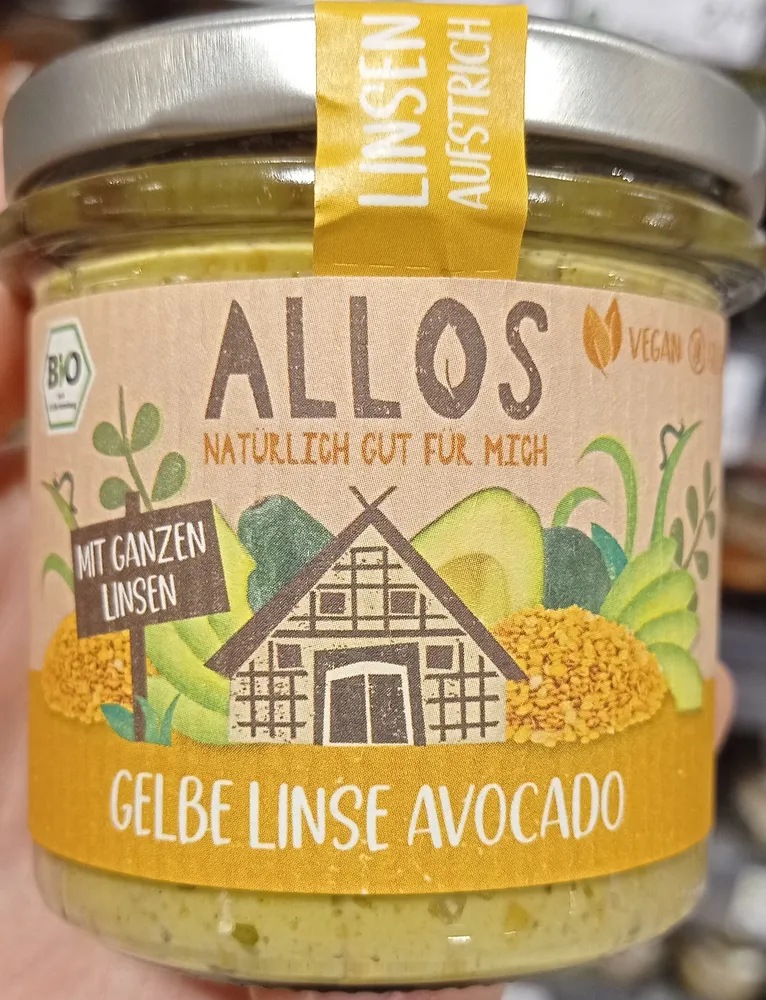 Linsen-Aufstrich gelbe Linsen Avocado