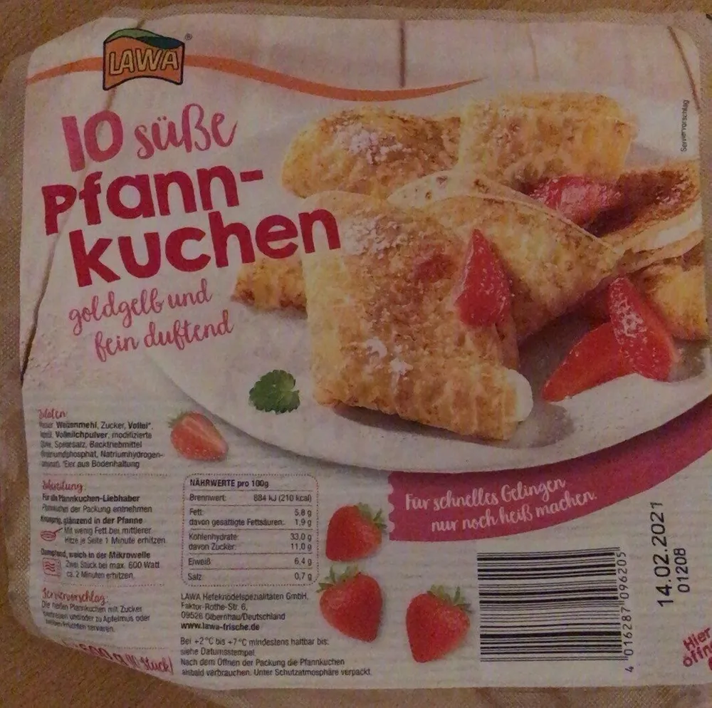 10 süße Pfannkuchen