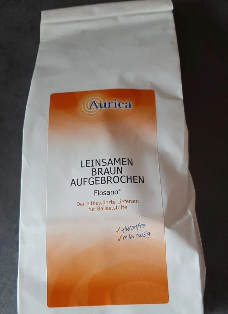 Leinsamen Braun Aufgebrochen