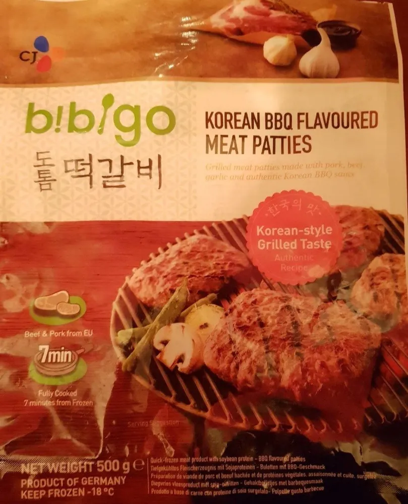 Korean BBQ flavoured meat patties