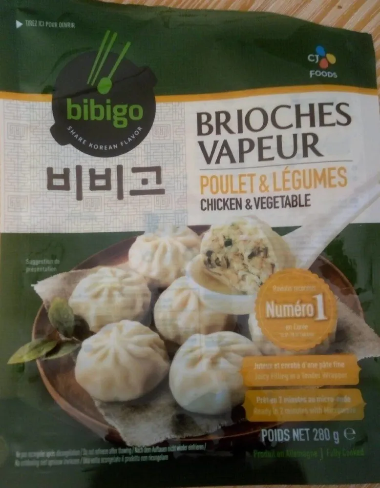 Brioches vapeur poulet & légumes
