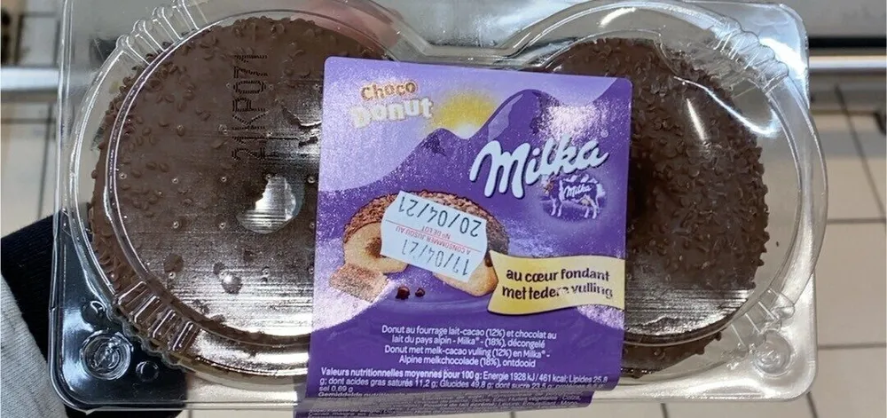 Donut milka au cœur fondant