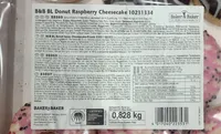 Donut raspberry cheesecacke