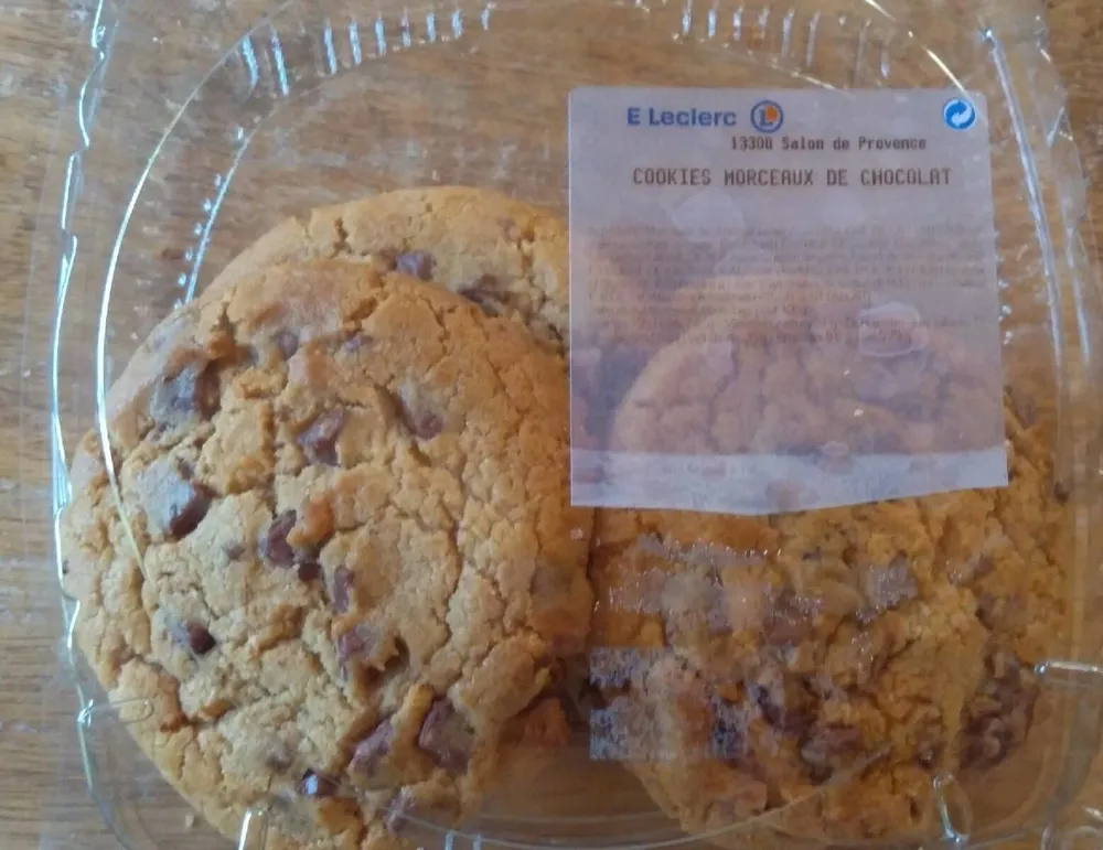 Cookies morceaux de chocolat