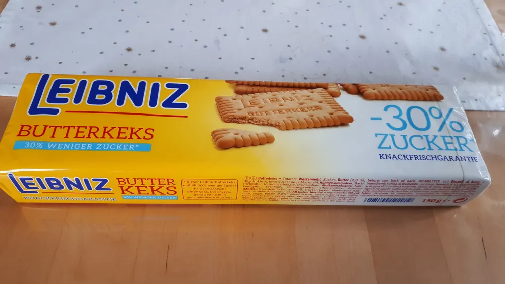 Butterkeks 30% weniger Zucker
