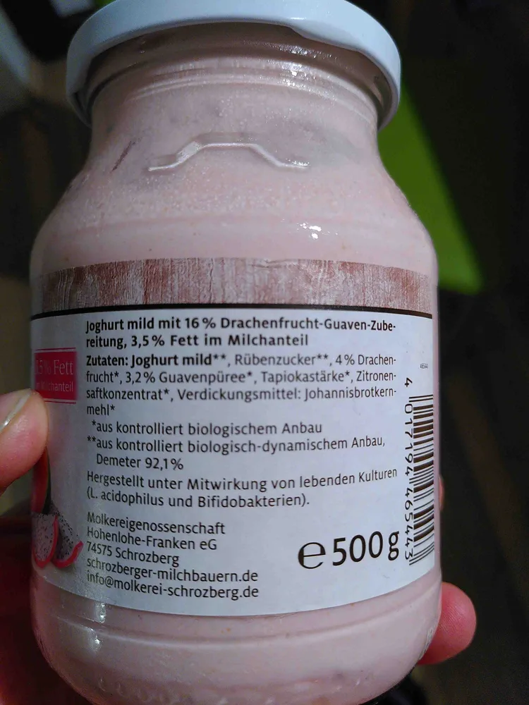 Joghurt Drachenfrucht Guave