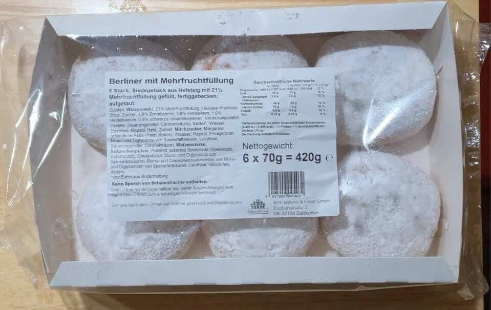 Berliner mit Mehrfruchtfüllung