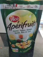 Apérifruits Ananas, Papaye, Banane, Raisins, Noix de coco