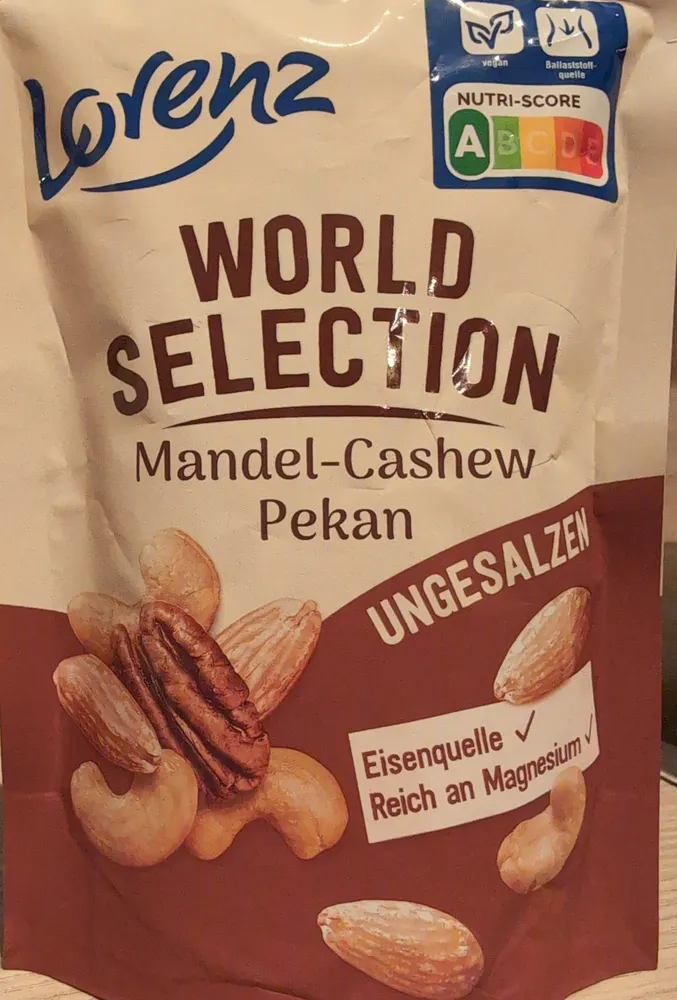 WORLD SELECTION Mandel-Cashew Pekan UNGESALZEN