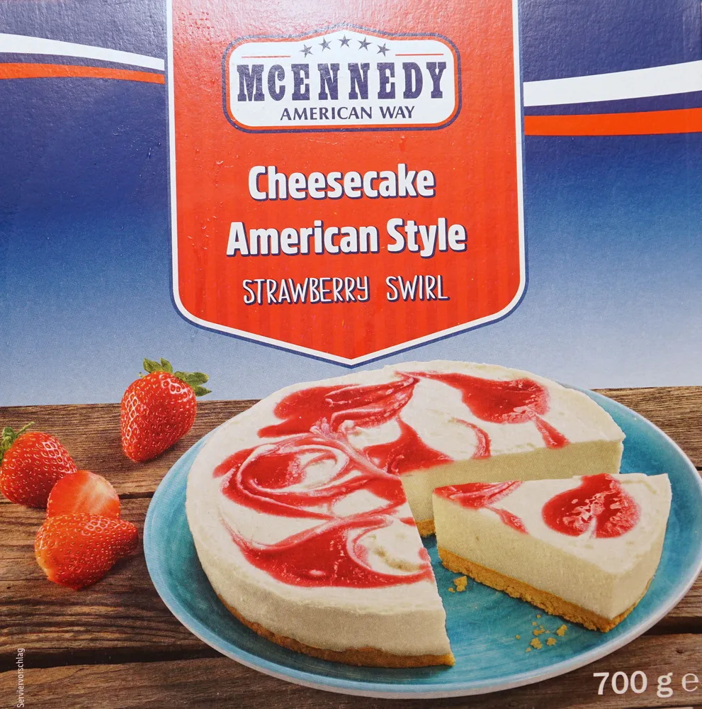 Cheesecake American Style Strawberry Swirl