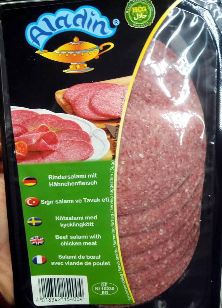 Salami de boeuf avec viande de poulet