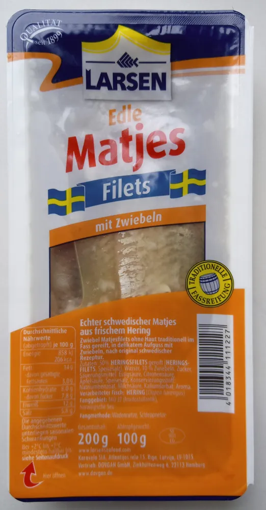 Edle Matjes Filets mit Zwiebeln