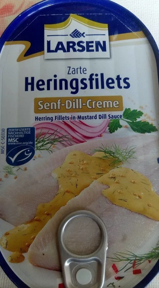 Zarte Heringsfilets Senf-Dill-Creme
