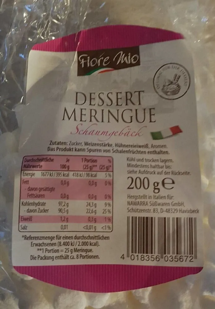 Dessert meringue Schaumgebäck