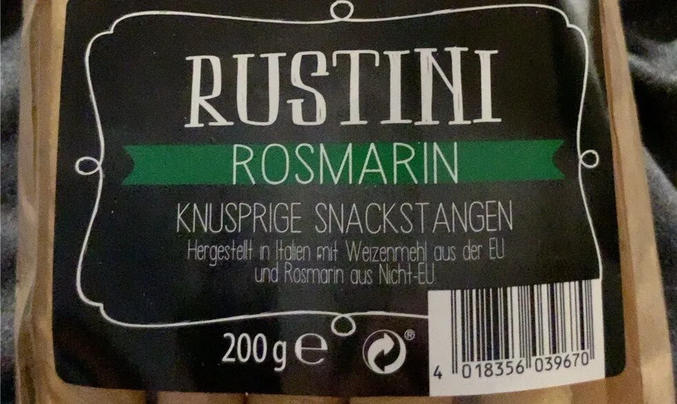 Rustini Rosmarin knusprige Snackstangen