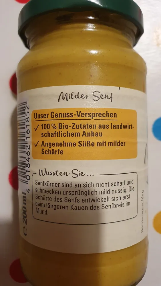 Milder Senf
