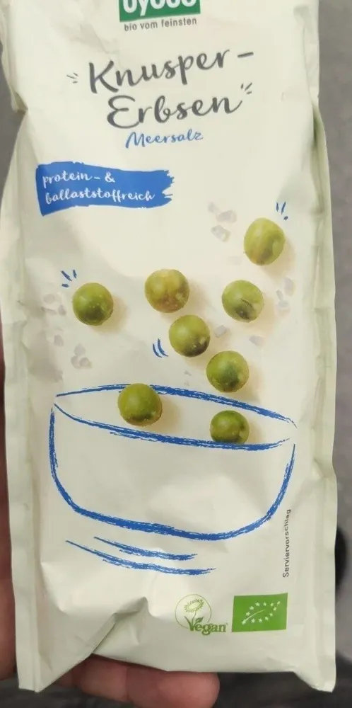 Snack petits pois et sel de mer vegan