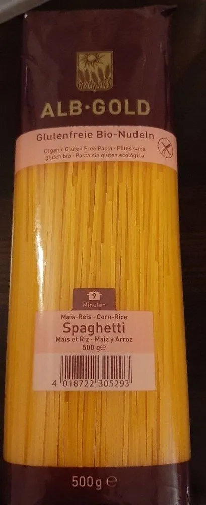 Spaghetti maïs et riz