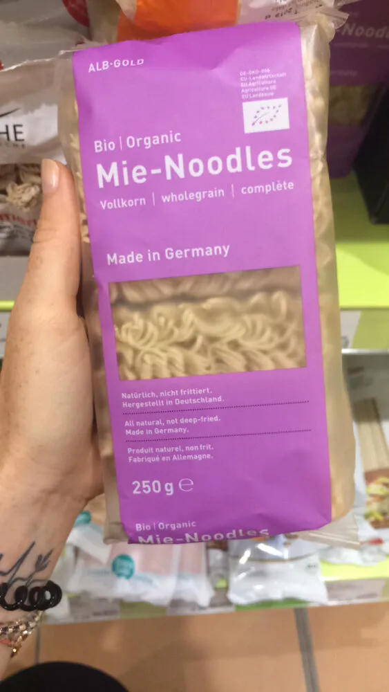 Nudeln, Mie Vollkorn Bio