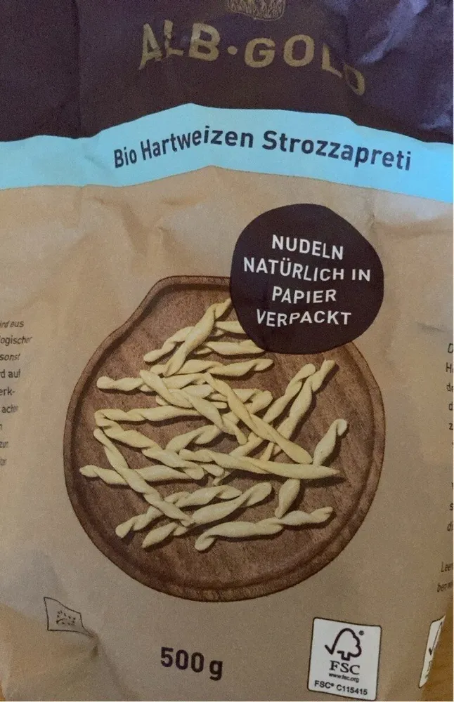 Bio Hartweizen Strozzapreti