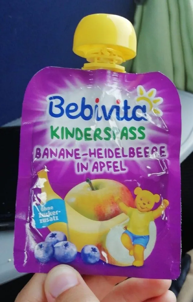 Bebivita Kinder Spaß Banane heidelbeere In Apfel, 4x90 g