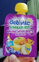 Bebivita Kinder Spaß Banane heidelbeere In Apfel, 4x90 g