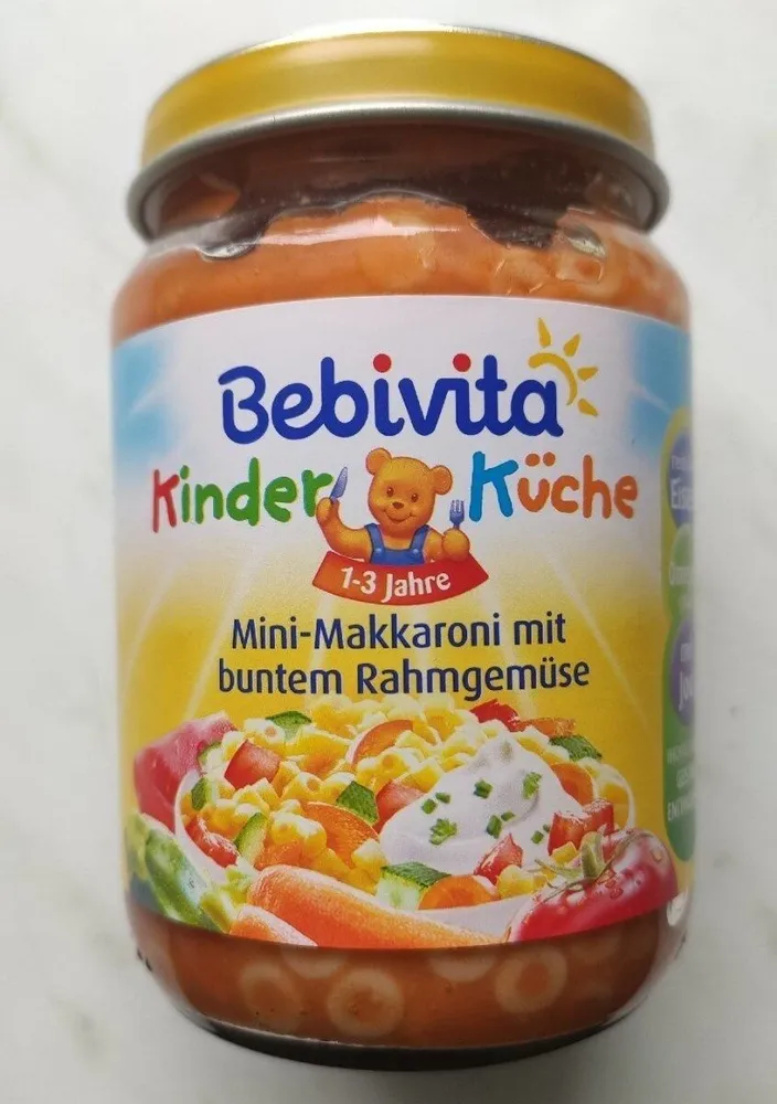 Mini-Makkaroni mit buntem Rahmgemüse