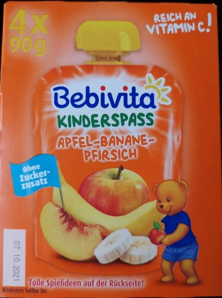 Quetschi Apfel-Banane-Pfirsich