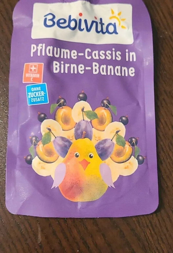 Pflaume-Cassis in Birne-Banane
