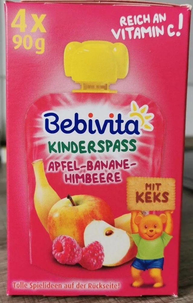 Kinderspaß Apfel-Banane-Himbeere