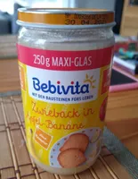 Zwieback in Apfel-Banane