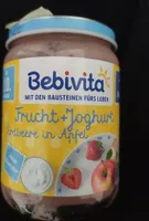 Frucht+Joghurt Erdbeere in Apfel