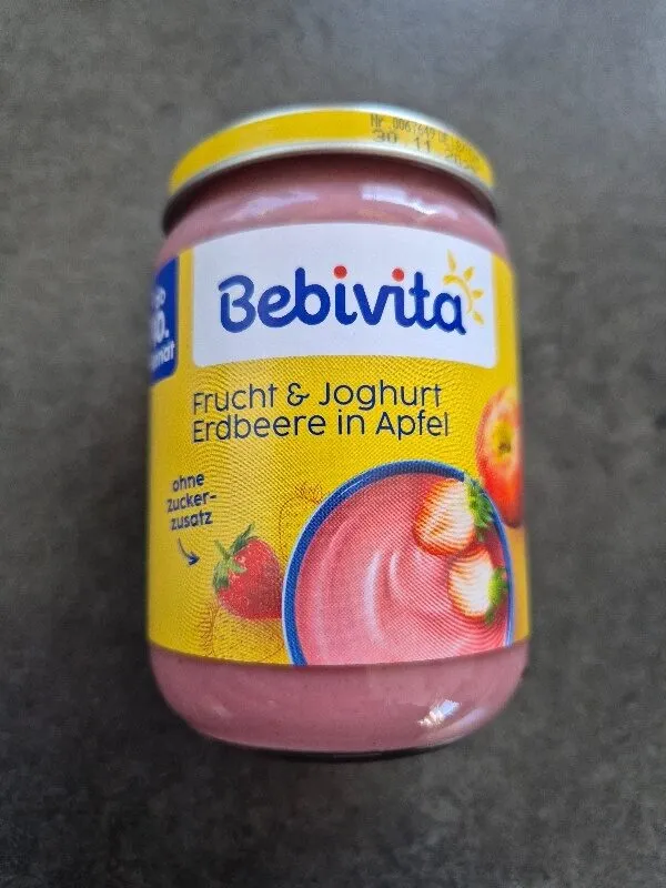 Frucht & Joghurt Erdbeere in Apfel (ab 10. Monat)