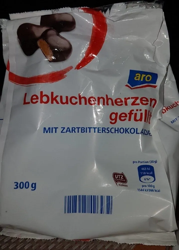 Lebkuchenherzen gefüllt