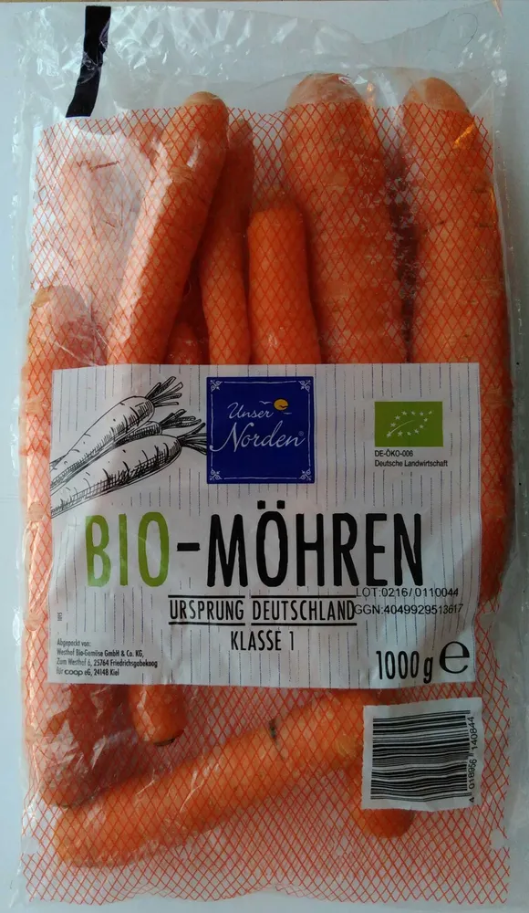 Bio-Möhren Klasse 1