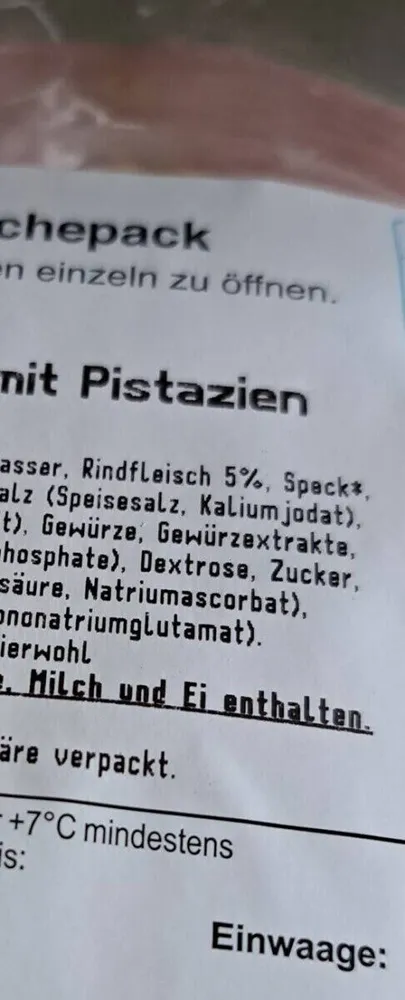 Mortadella mit Pistazien