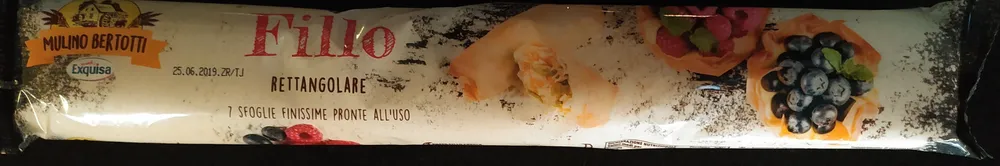 Mulino Bertotti pasta fresca fillo rettangolare