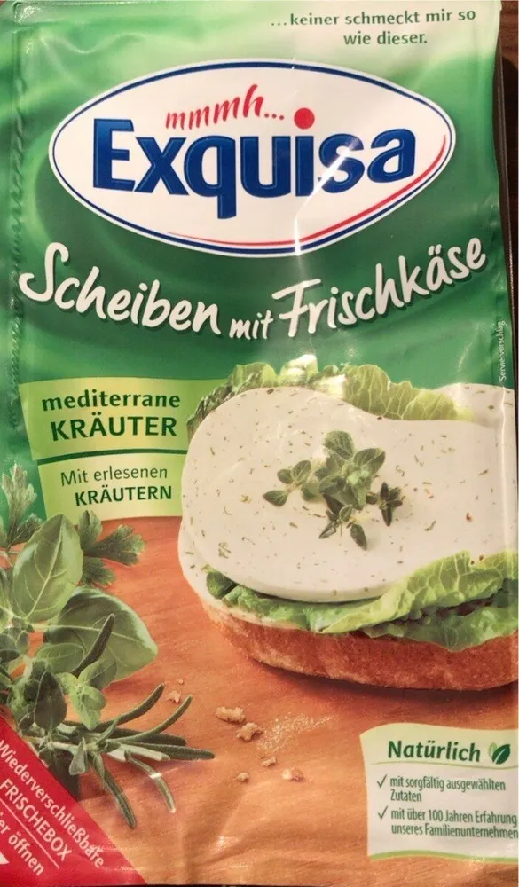 Scheiben mit Frischkäse
