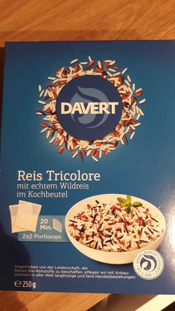 Davert Reis Tricolore mit Wildreis