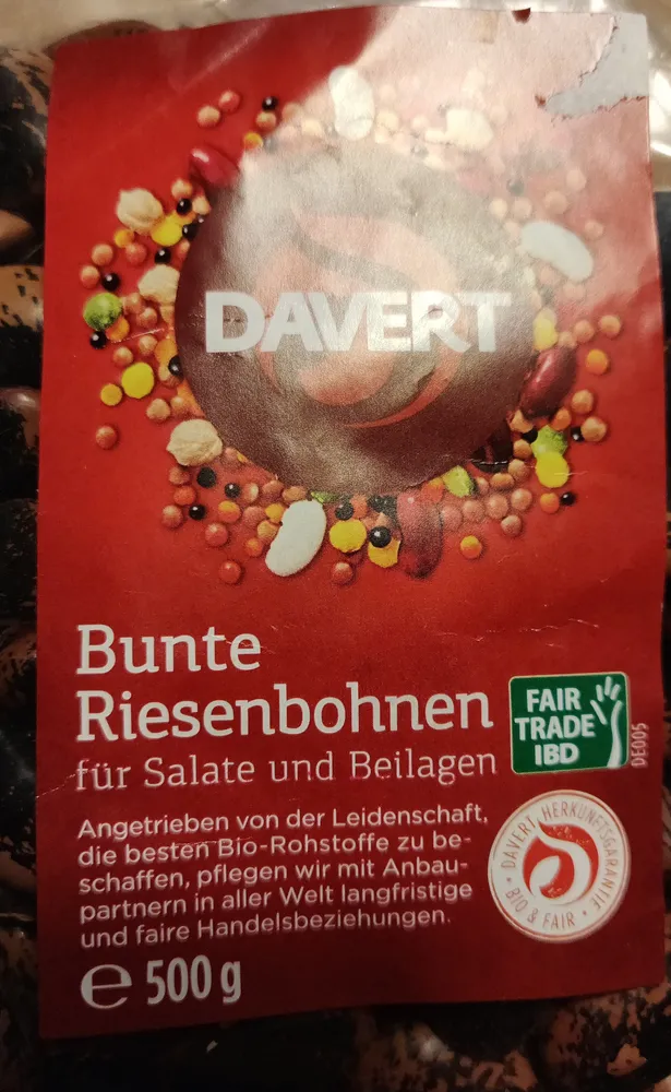 Bunte Riesenbohnen