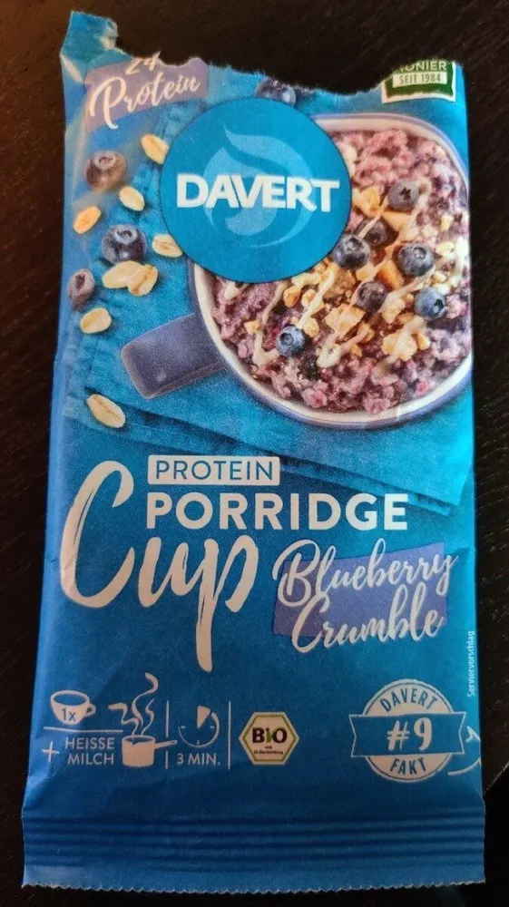 Protein Porridge Cup Blueberry Crumble