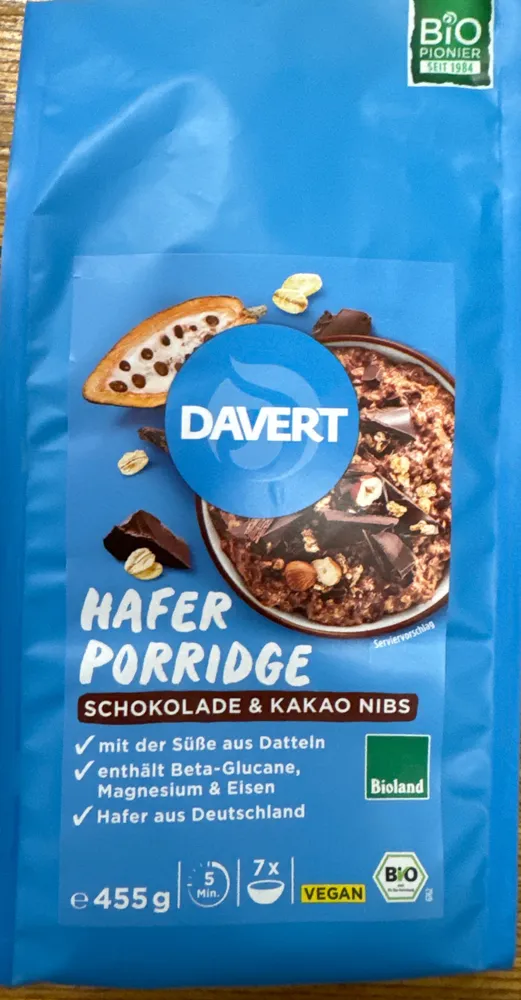 Porridge Hafer Schokolade & Kakao Nibs